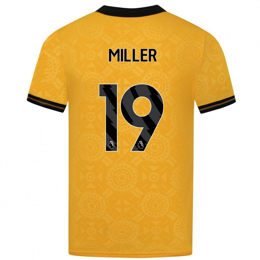 Danxen Dámské Ali Miller #19 Žlutá Černá Domů Hráčské Dresy 2025/26 Dres