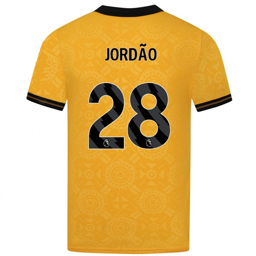 Danxen Dámské Bruno Jordão #28 Žlutá Černá Domů Hráčské Dresy 2025/26 Dres