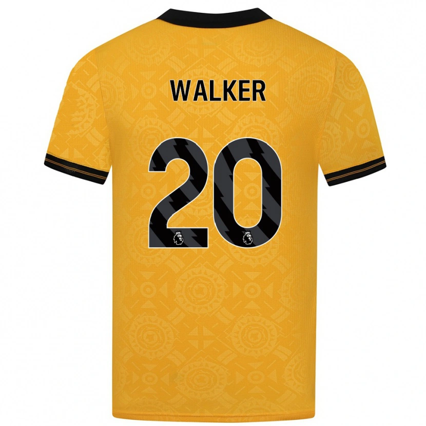 Danxen Dámské Lowri Walker #20 Žlutá Černá Domů Hráčské Dresy 2025/26 Dres