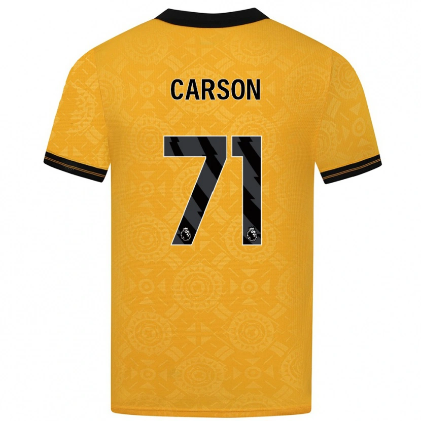 Danxen Dámské Hayden Carson #71 Žlutá Černá Domů Hráčské Dresy 2025/26 Dres