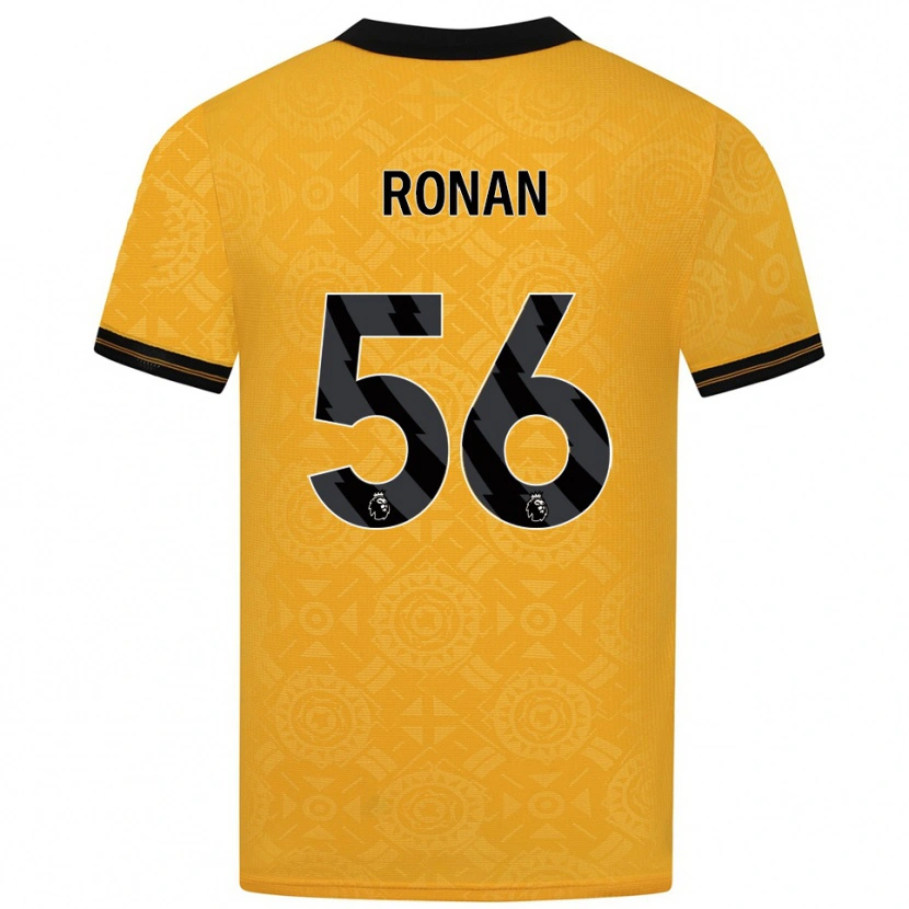 Danxen Dámské Connor Ronan #56 Žlutá Černá Domů Hráčské Dresy 2025/26 Dres