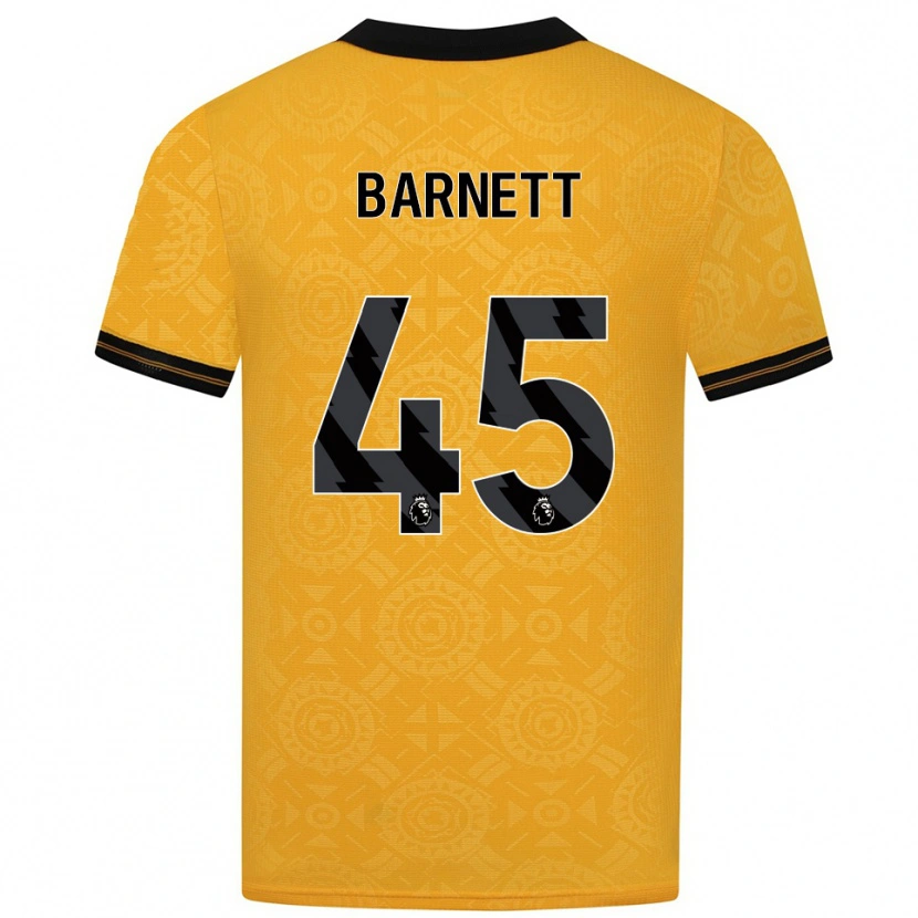 Danxen Dámské Ty Barnett #45 Žlutá Černá Domů Hráčské Dresy 2025/26 Dres