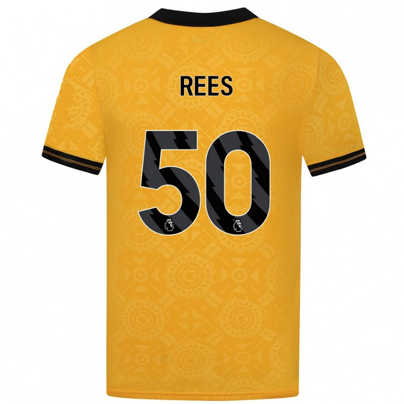Danxen Dámské Mason Rees #50 Žlutá Černá Domů Hráčské Dresy 2025/26 Dres