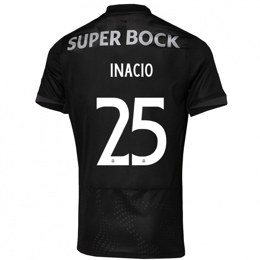 Danxen Dámské Gonçalo Inácio #25 Černá Bílá Daleko Hráčské Dresy 2025/26 Dres