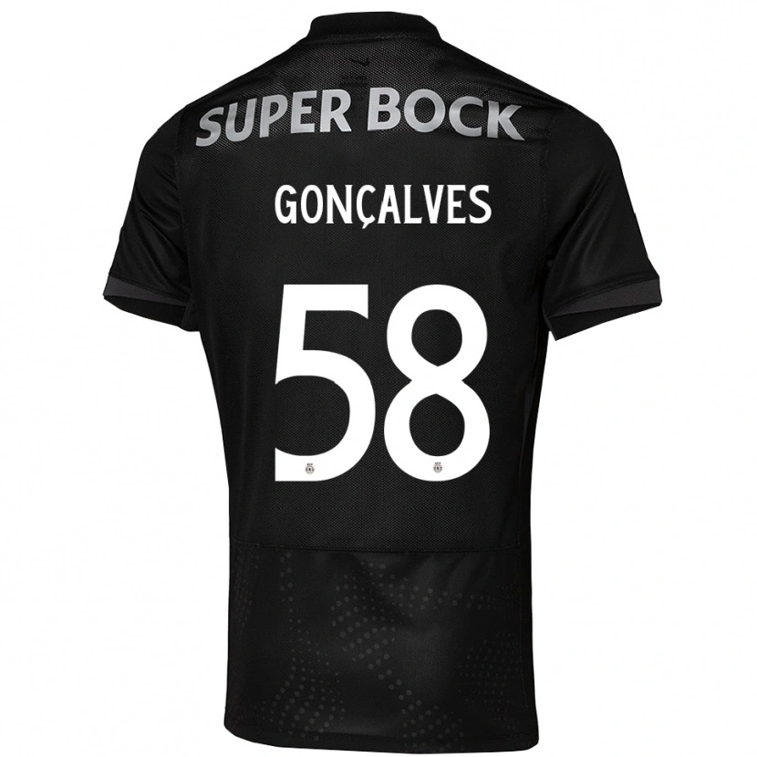 Danxen Dámské Flávio Gonçalves #58 Černá Bílá Daleko Hráčské Dresy 2025/26 Dres