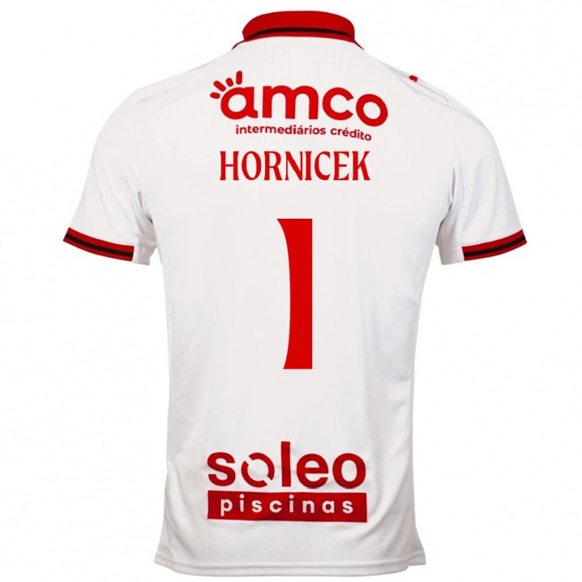 Danxen Dámské Lukas Hornicek #1 Bílá Červená Daleko Hráčské Dresy 2025/26 Dres