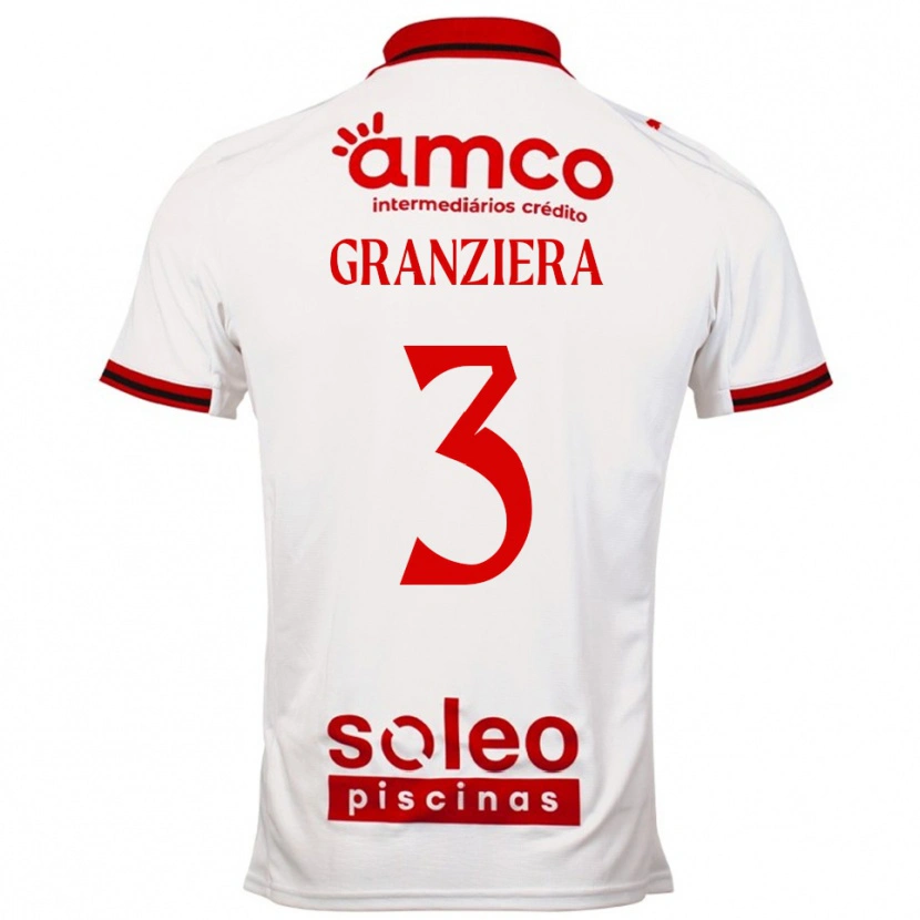 Danxen Dámské Emanuele Granziera #3 Bílá Červená Daleko Hráčské Dresy 2025/26 Dres