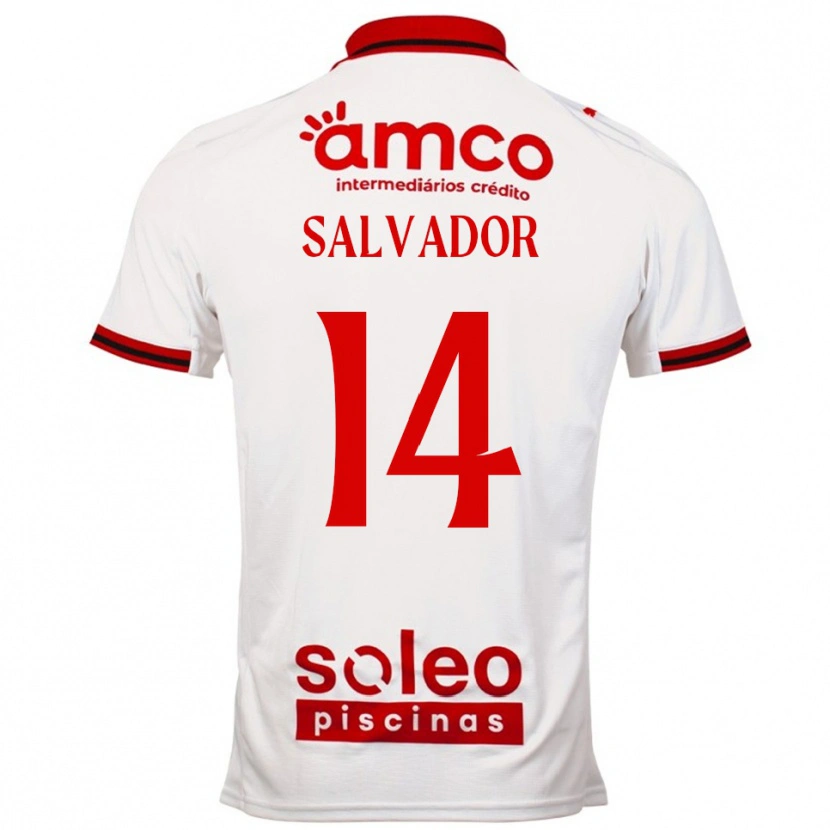 Danxen Dámské João Salvador #14 Bílá Červená Daleko Hráčské Dresy 2025/26 Dres