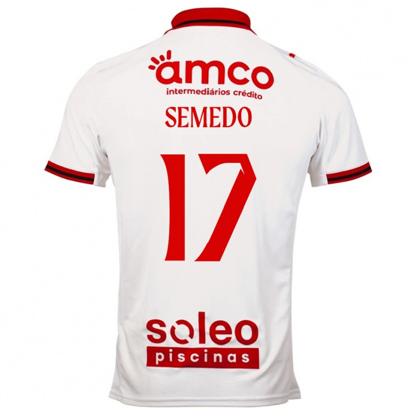 Danxen Dámské Afonso Semedo #17 Bílá Červená Daleko Hráčské Dresy 2025/26 Dres