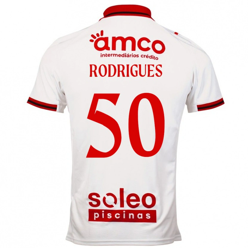 Danxen Dámské Diego Rodrigues #50 Bílá Červená Daleko Hráčské Dresy 2025/26 Dres
