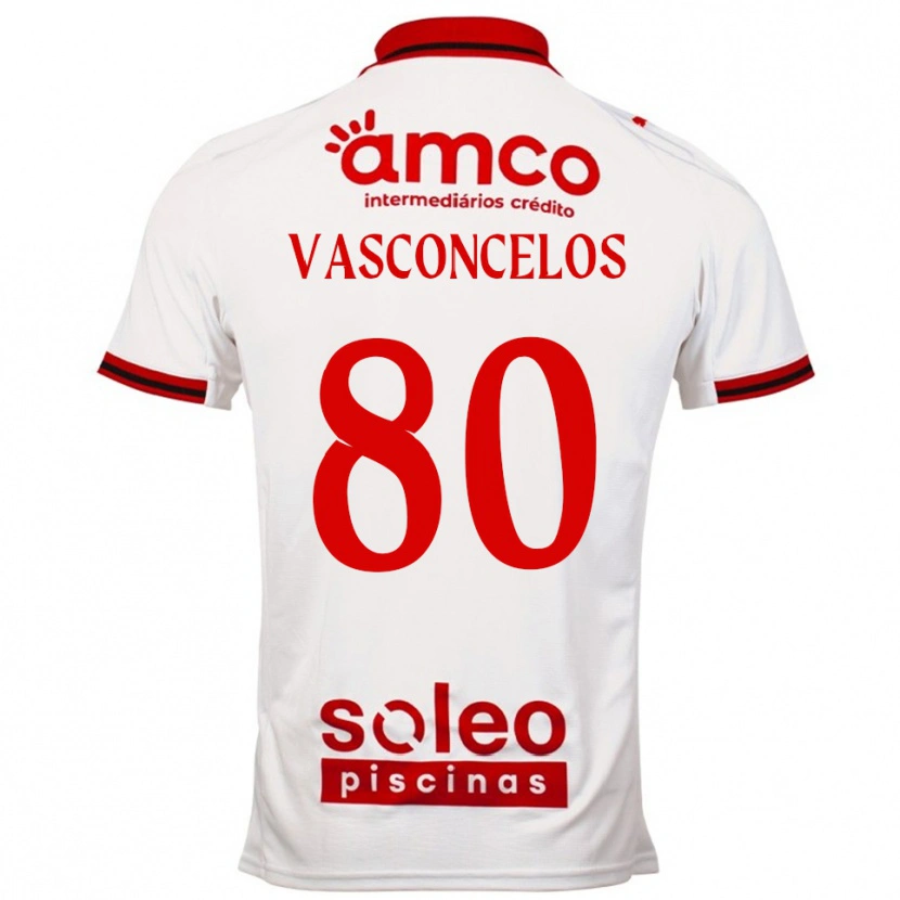 Danxen Dámské Vasconcelos #80 Bílá Červená Daleko Hráčské Dresy 2025/26 Dres
