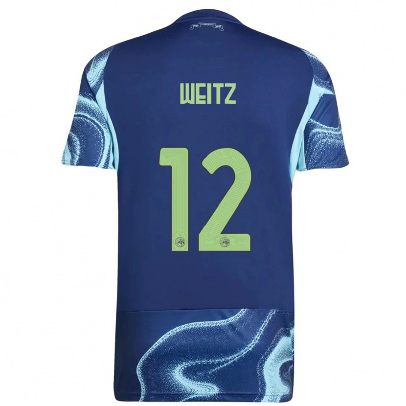 Danxen Dámské Axel Weitz #12 Tmavě Modrá Nebesky Modrá Daleko Hráčské Dresy 2025/26 Dres