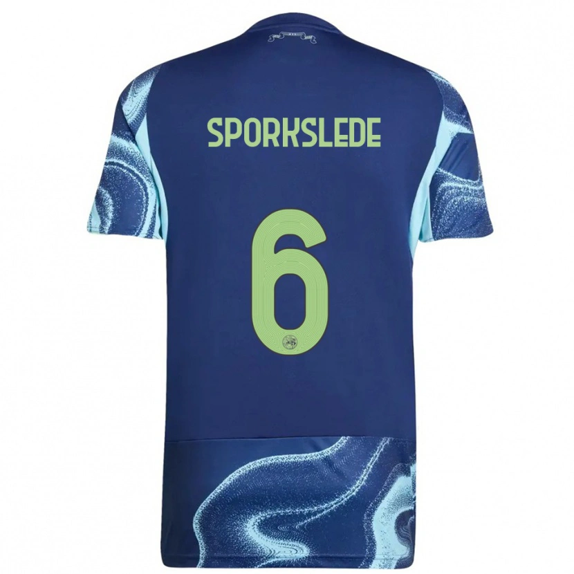 Danxen Dámské Fabian Sporkslede #6 Tmavě Modrá Nebesky Modrá Daleko Hráčské Dresy 2025/26 Dres