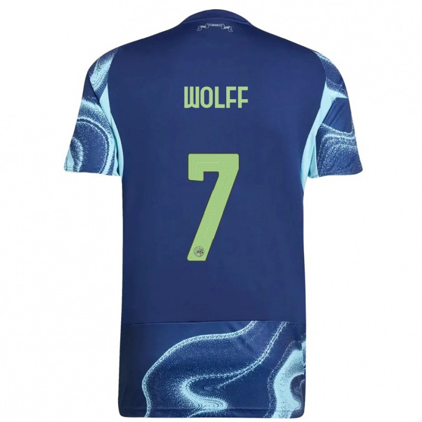 Danxen Dámské Kayden Wolff #7 Tmavě Modrá Nebesky Modrá Daleko Hráčské Dresy 2025/26 Dres