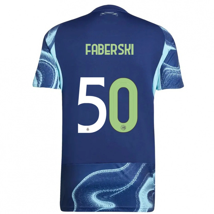Danxen Dámské Jan Faberski #50 Tmavě Modrá Nebesky Modrá Daleko Hráčské Dresy 2025/26 Dres