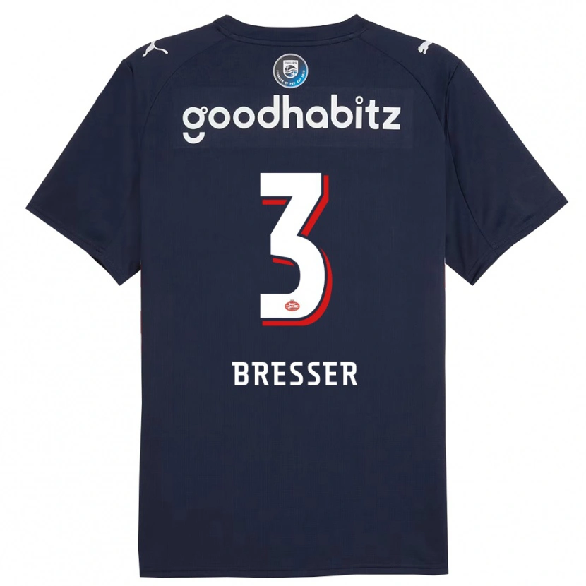 Danxen Dámské Michael Bresser #3 Tmavě Modrá Bílá Daleko Hráčské Dresy 2025/26 Dres