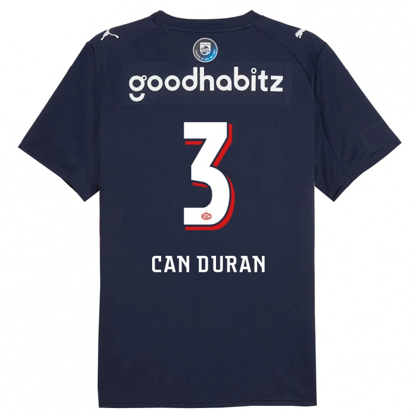 Danxen Dámské Emre Can Duran #3 Tmavě Modrá Bílá Daleko Hráčské Dresy 2025/26 Dres