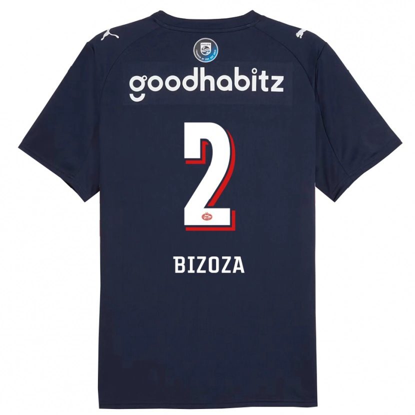 Danxen Dámské Kevin Bizoza #2 Tmavě Modrá Bílá Daleko Hráčské Dresy 2025/26 Dres