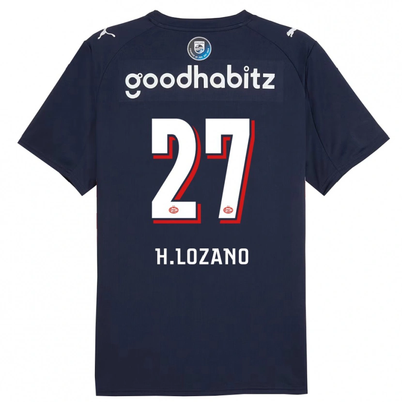 Danxen Dámské Hirving Lozano #27 Tmavě Modrá Bílá Daleko Hráčské Dresy 2025/26 Dres