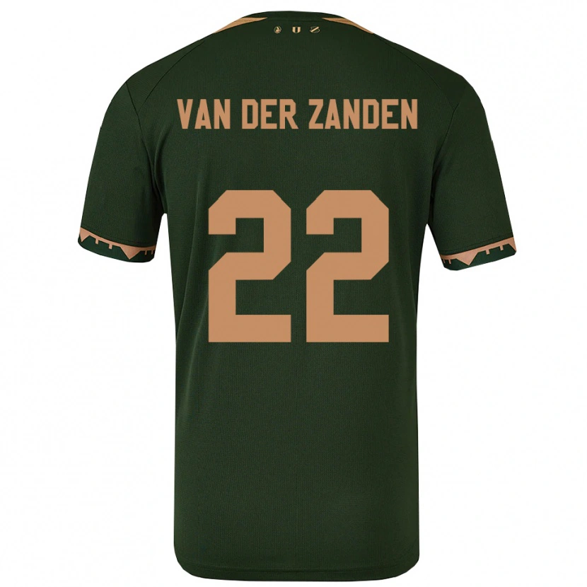 Danxen Dámské Ilse Van Der Zanden #22 Zelená Zlatá Daleko Hráčské Dresy 2025/26 Dres