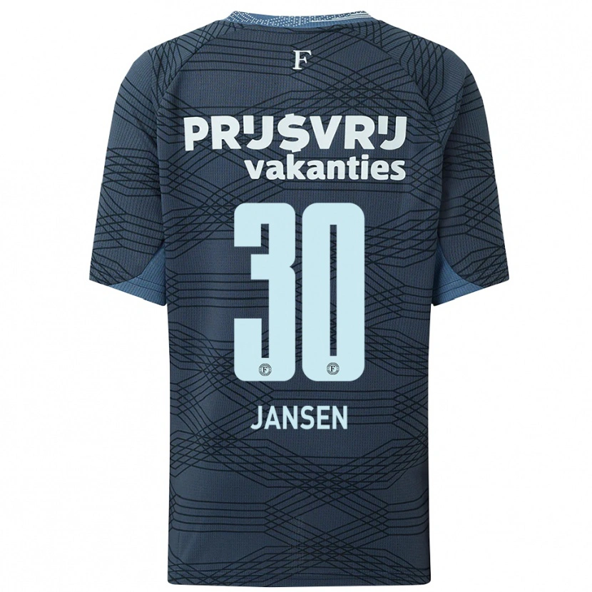 Danxen Dámské Thijs Jansen #30 Černá Šedá Daleko Hráčské Dresy 2025/26 Dres