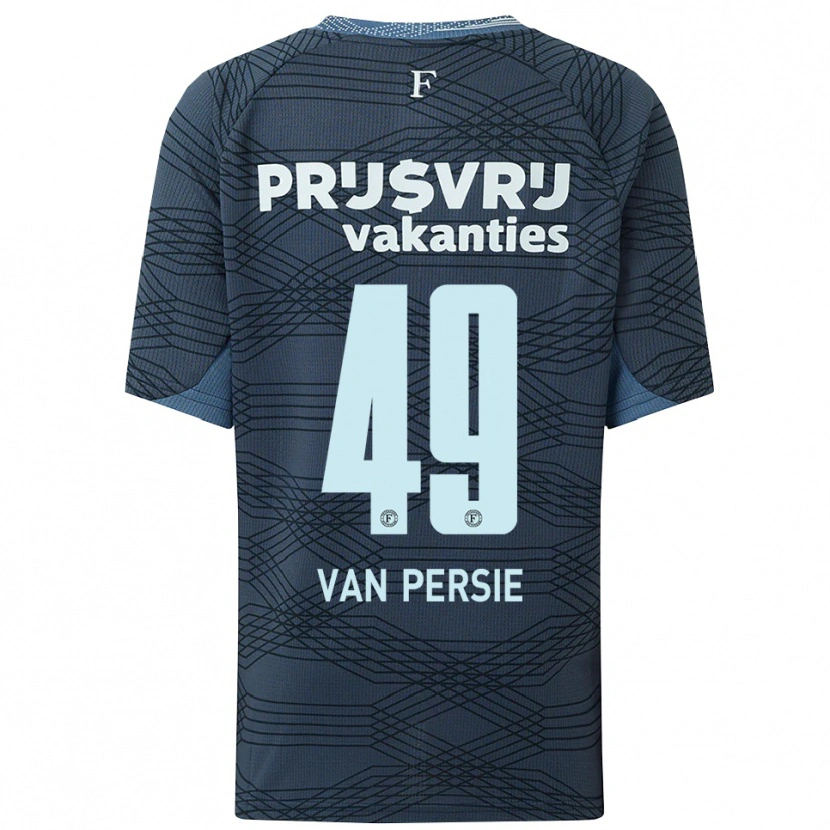 Danxen Dámské Shaqueel Van Persie #49 Černá Šedá Daleko Hráčské Dresy 2025/26 Dres