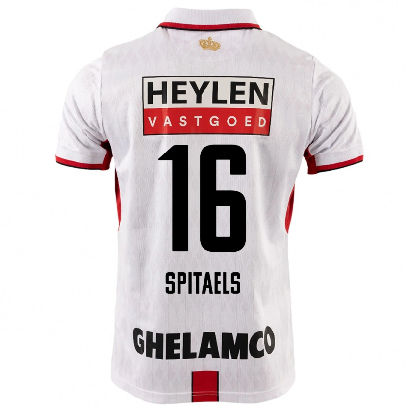Danxen Dámské Nathan Spitaels #16 Bílá Červená Daleko Hráčské Dresy 2025/26 Dres