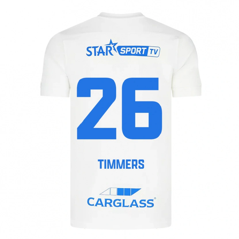 Danxen Dámské Sebastiaan Timmers #26 Bílá Modrá Daleko Hráčské Dresy 2025/26 Dres