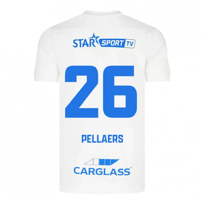 Danxen Dámské Amanuel Pellaers #26 Bílá Modrá Daleko Hráčské Dresy 2025/26 Dres