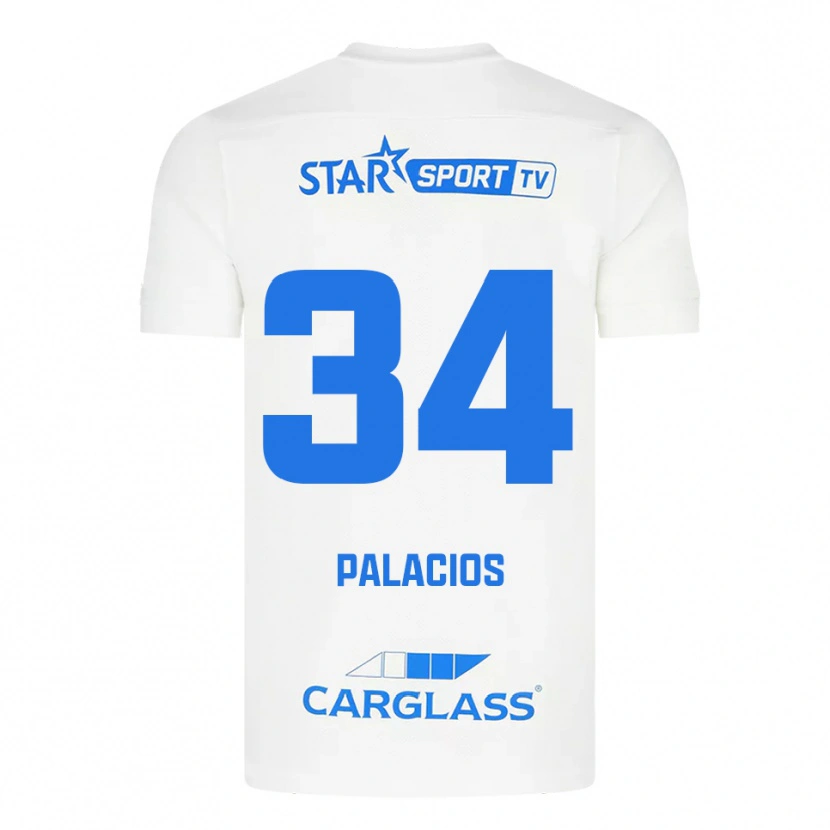 Danxen Dámské Adrián Palacios #34 Bílá Modrá Daleko Hráčské Dresy 2025/26 Dres