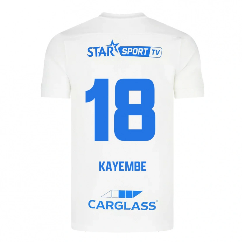 Danxen Dámské Joris Kayembe #18 Bílá Modrá Daleko Hráčské Dresy 2025/26 Dres