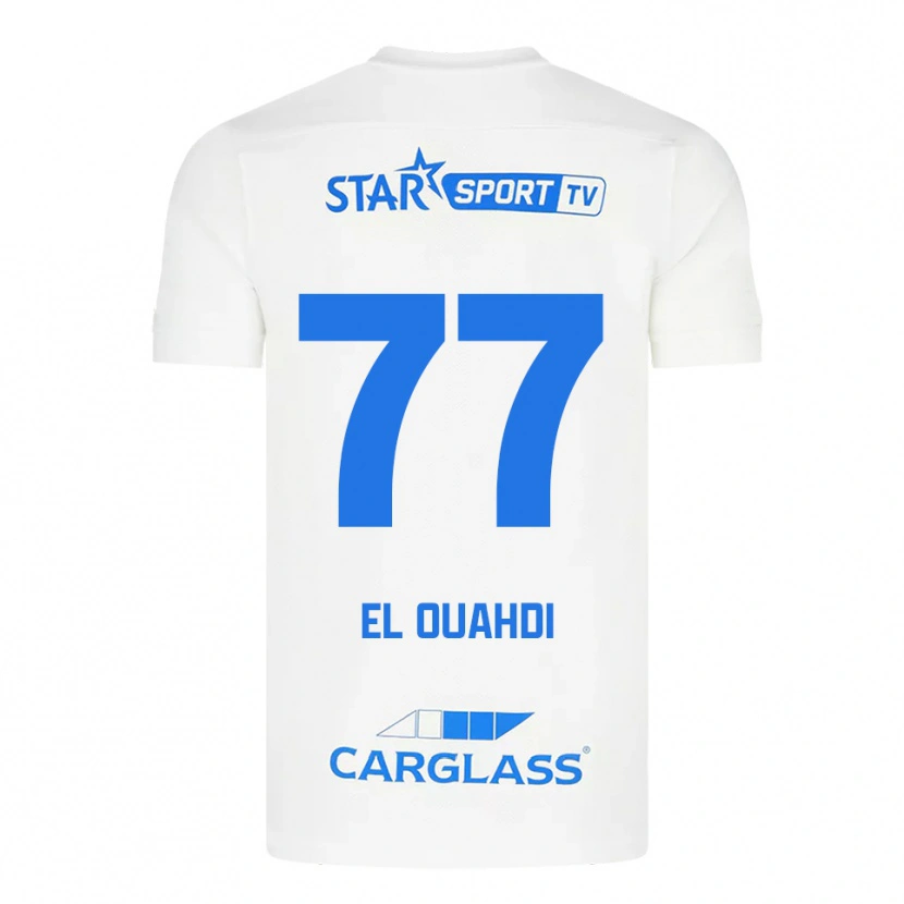 Danxen Dámské Zakaria El Ouahdi #77 Bílá Modrá Daleko Hráčské Dresy 2025/26 Dres