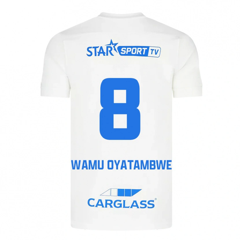 Danxen Dámské Matthias Wamu Oyatambwe #8 Bílá Modrá Daleko Hráčské Dresy 2025/26 Dres