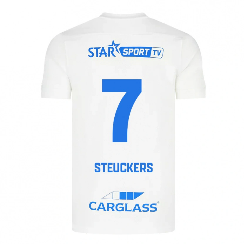 Danxen Dámské Jarne Steuckers #7 Bílá Modrá Daleko Hráčské Dresy 2025/26 Dres