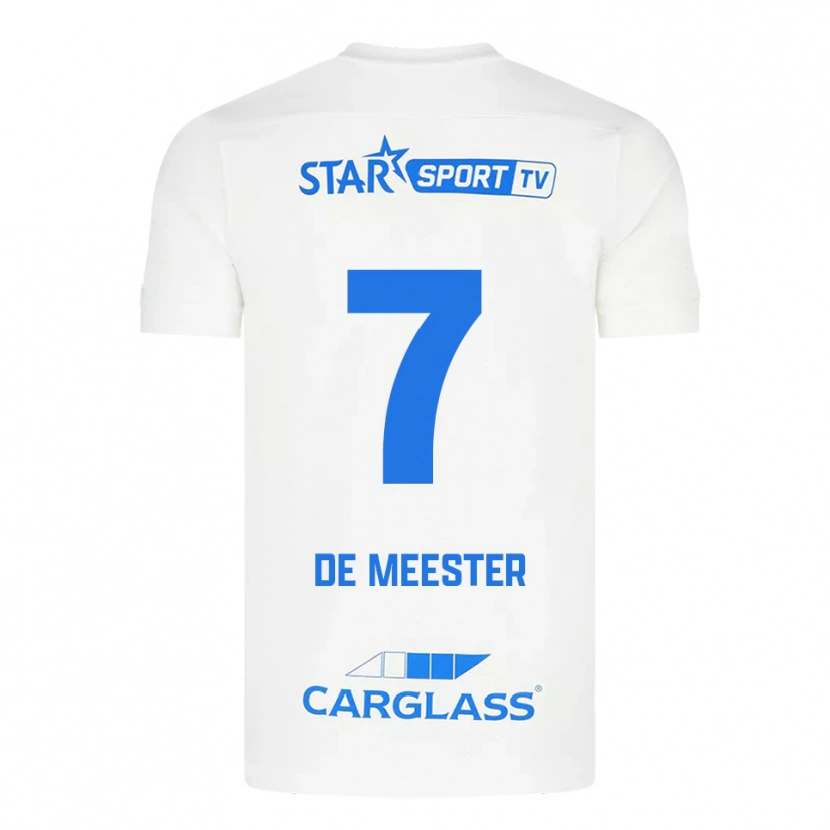 Danxen Dámské Thirsa De Meester #7 Bílá Modrá Daleko Hráčské Dresy 2025/26 Dres