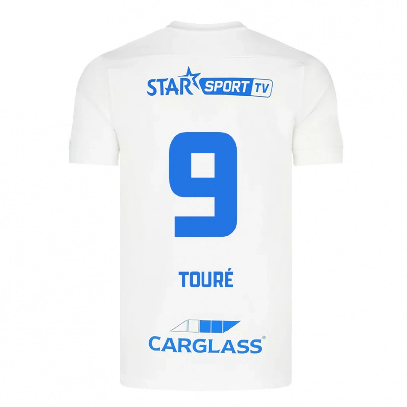 Danxen Dámské Saïdou Touré #9 Bílá Modrá Daleko Hráčské Dresy 2025/26 Dres