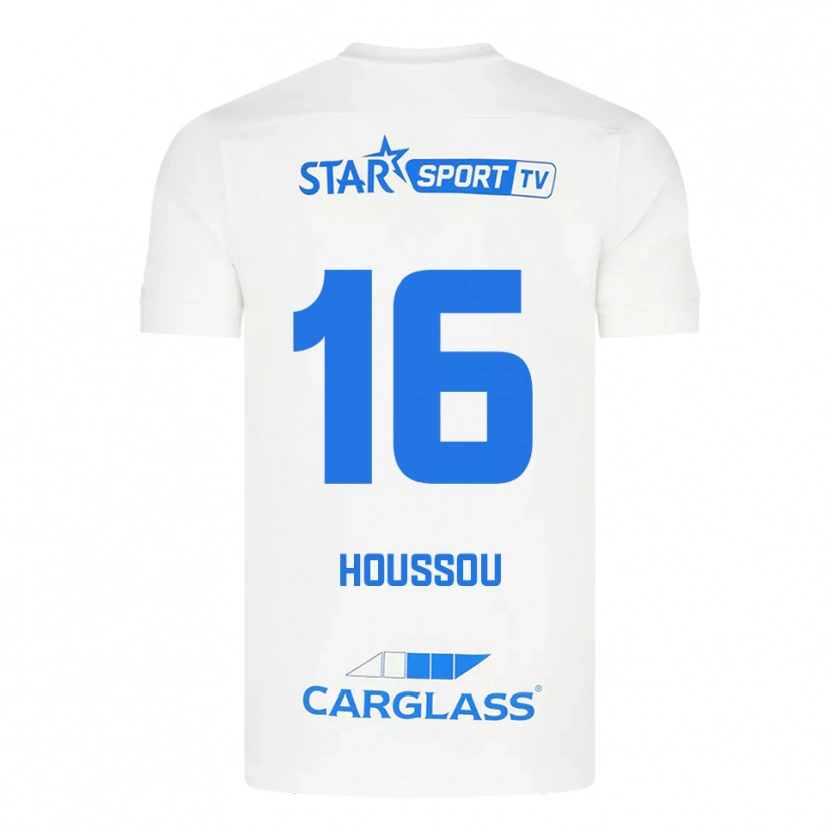 Danxen Dámské Josué Houssou #16 Bílá Modrá Daleko Hráčské Dresy 2025/26 Dres