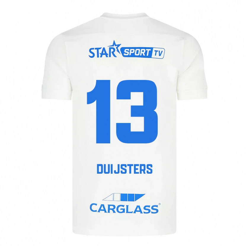 Danxen Dámské Gwen Duijsters #13 Bílá Modrá Daleko Hráčské Dresy 2025/26 Dres