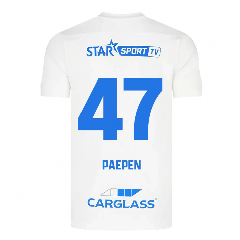 Danxen Dámské Sam Paepen #47 Bílá Modrá Daleko Hráčské Dresy 2025/26 Dres