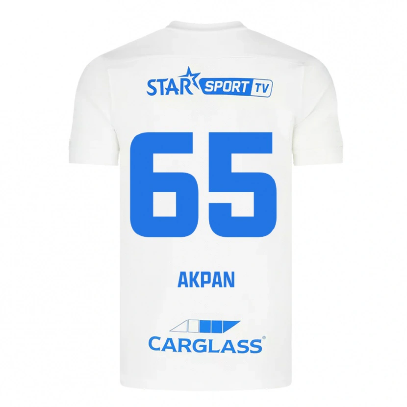 Danxen Dámské Christian Akpan #65 Bílá Modrá Daleko Hráčské Dresy 2025/26 Dres