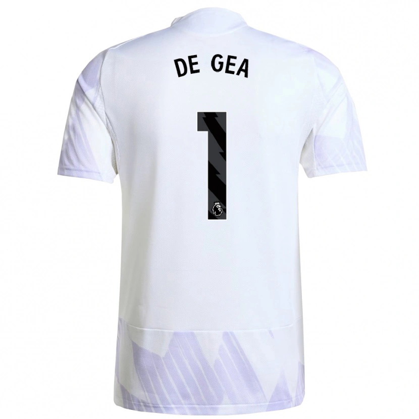 Danxen Dámské David De Gea #1 Bílá Fialová Fialová Daleko Hráčské Dresy 2025/26 Dres