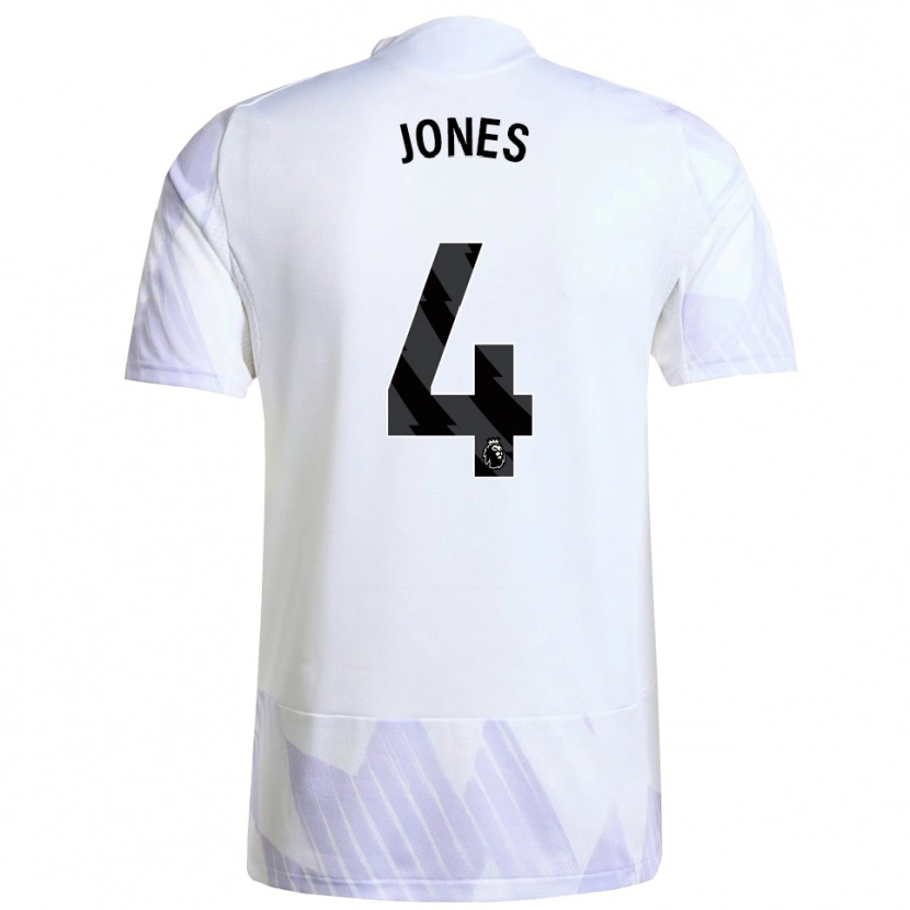 Danxen Dámské Phil Jones #4 Bílá Fialová Fialová Daleko Hráčské Dresy 2025/26 Dres
