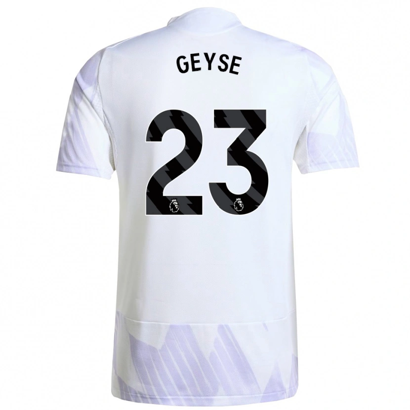 Danxen Dámské Geyse Da Silva Ferreira #23 Bílá Fialová Fialová Daleko Hráčské Dresy 2025/26 Dres