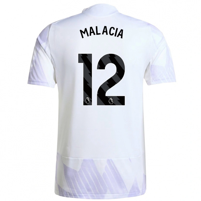 Danxen Dámské Tyrell Malacia #12 Bílá Fialová Fialová Daleko Hráčské Dresy 2025/26 Dres