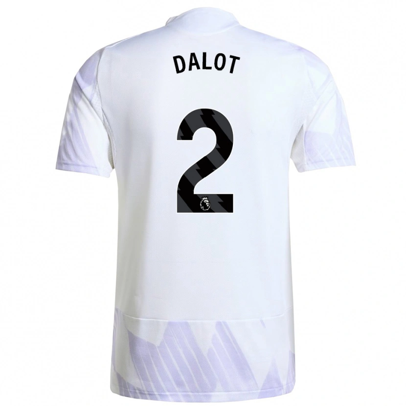 Danxen Dámské Diogo Dalot #2 Bílá Fialová Fialová Daleko Hráčské Dresy 2025/26 Dres