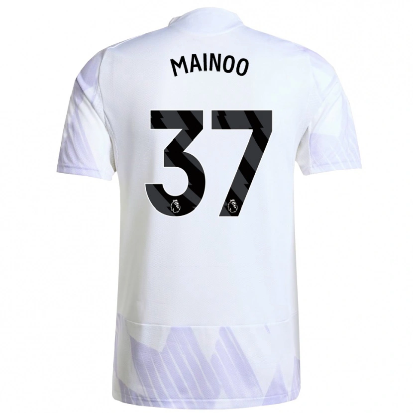 Danxen Dámské Kobbie Mainoo #37 Bílá Fialová Fialová Daleko Hráčské Dresy 2025/26 Dres