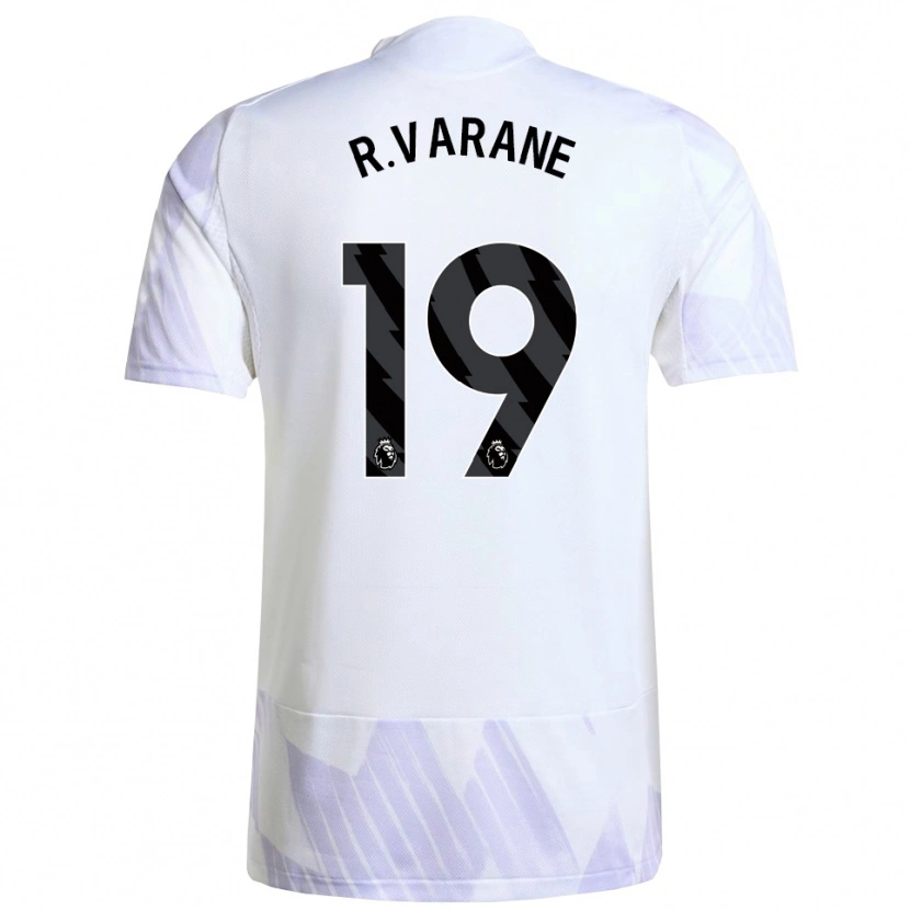 Danxen Dámské Raphael Varane #19 Bílá Fialová Fialová Daleko Hráčské Dresy 2025/26 Dres