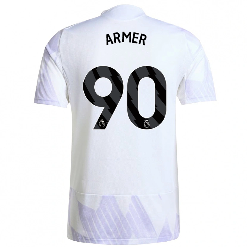 Danxen Dámské Daniel Armer #90 Bílá Fialová Fialová Daleko Hráčské Dresy 2025/26 Dres