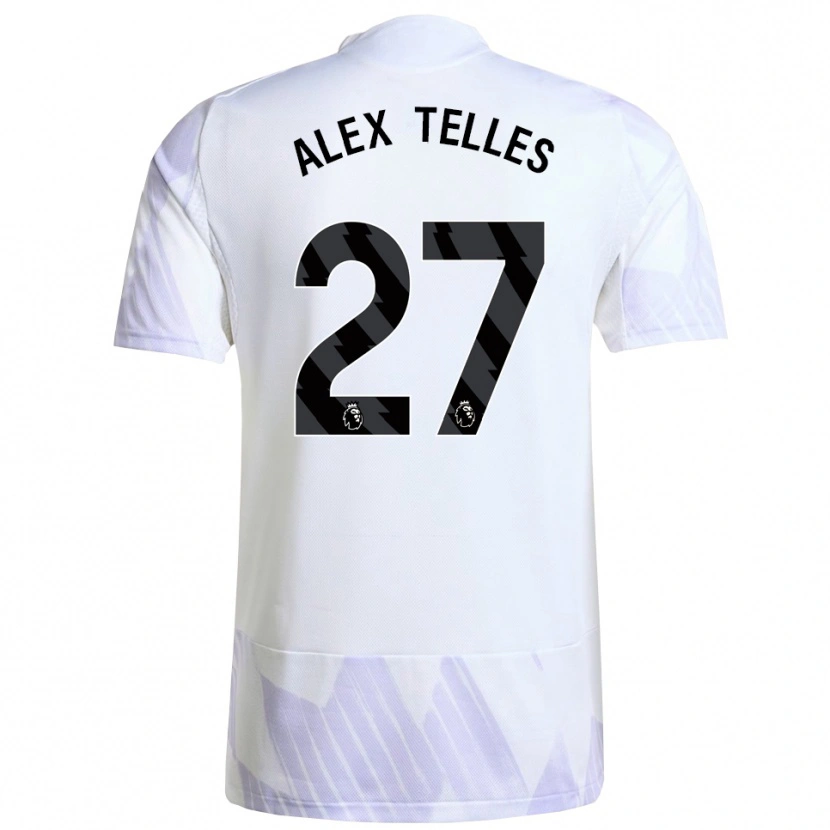 Danxen Dámské Alex Nicolao Telles #27 Bílá Fialová Fialová Daleko Hráčské Dresy 2025/26 Dres