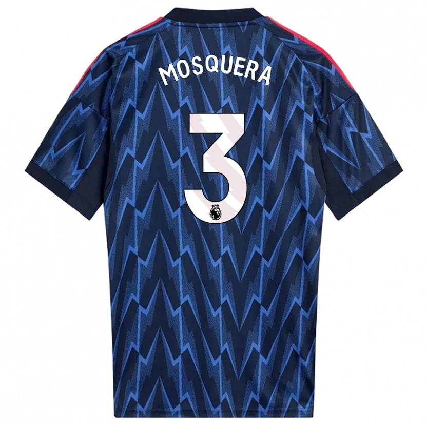 Danxen Dámské Cristhian Mosquera #3 Tmavě Modrá Červená Daleko Hráčské Dresy 2025/26 Dres